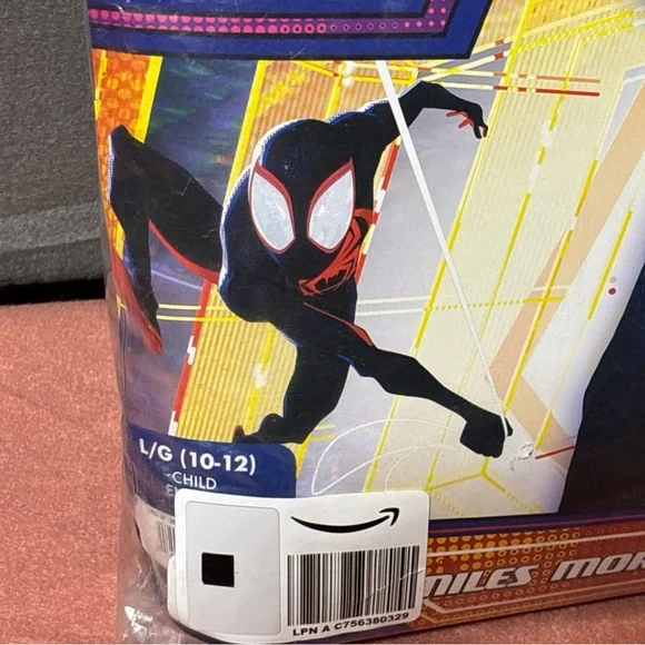 Marvel Spider-man L 10- 12 Boys Youth Across Miles Morales Kids Costume NEW - Picture 4 of 5